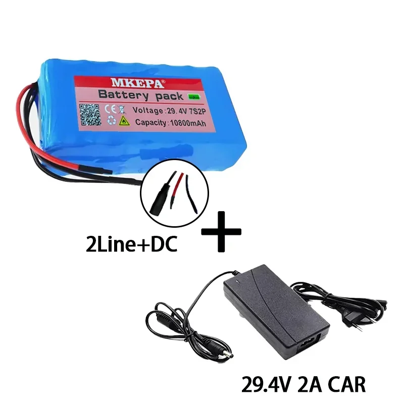 High-Performance 29.4V 10.8Ah Li-ion Battery | 7S2P 18650 Cells with BMS Protection, 2A Fast Charger for Daily Commute