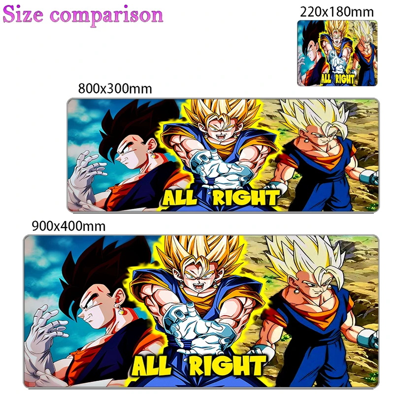 DBZ Mouse Pad Dragon Balll Z Gamers Decoracion Gamer Desk Mat Mousepad XXL Gaming Accessories Varmilo Rug Keyboard small Carpet view 2