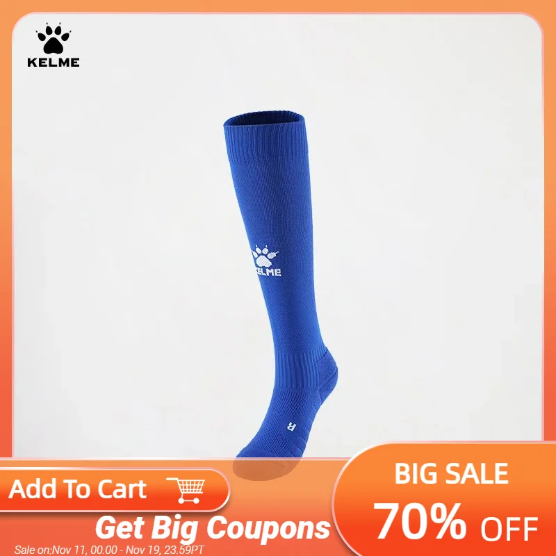

KELME Adult Football Socks Long Adult Knee High Thickened Non-Slip Towel Bottom Sports High Socks