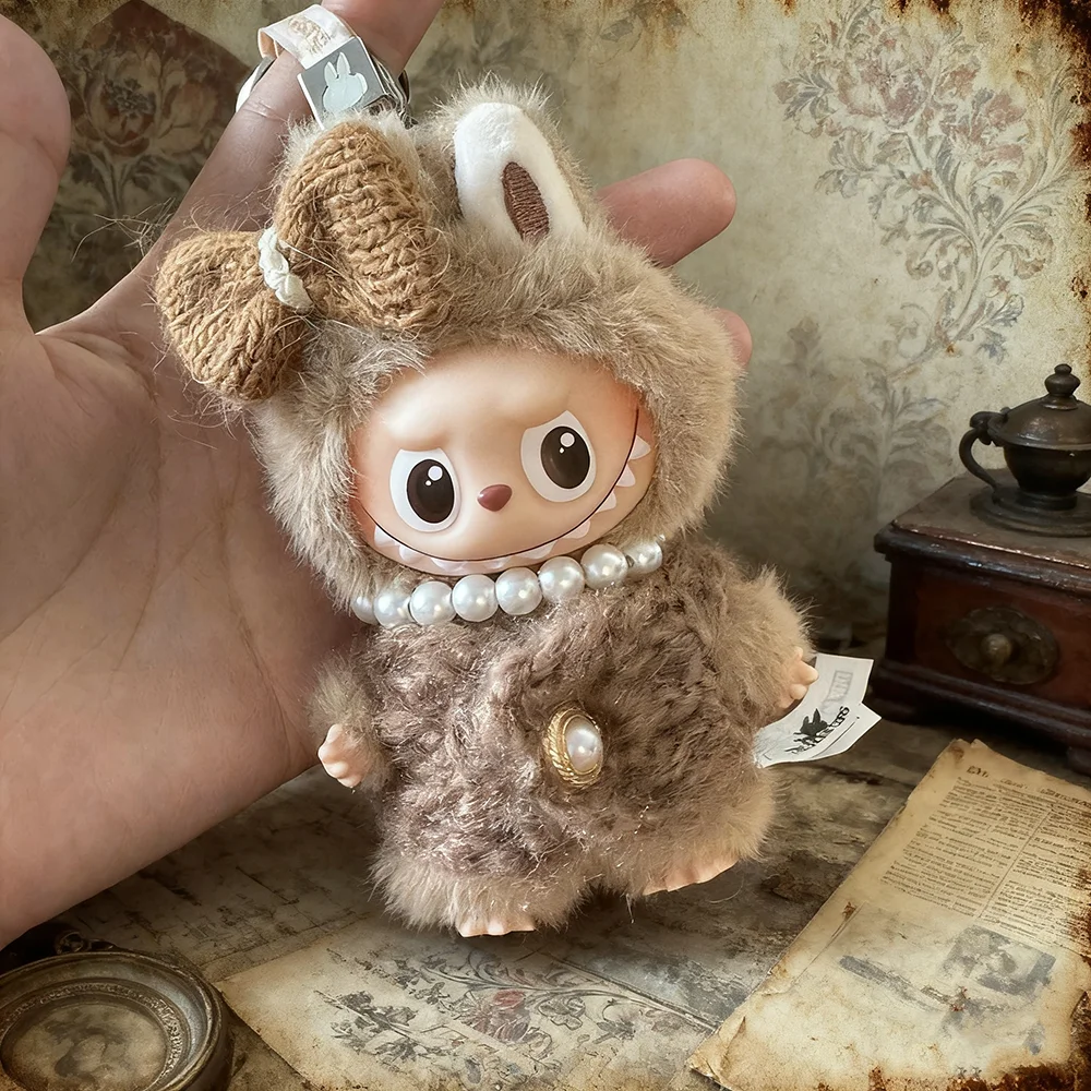 

Одежда для 10 см Labubu 4,0, одежда, милый простой свитер с бантом, головной убор, комплект мини-кукольной одежды, модные аксессуары для кукол, подарок