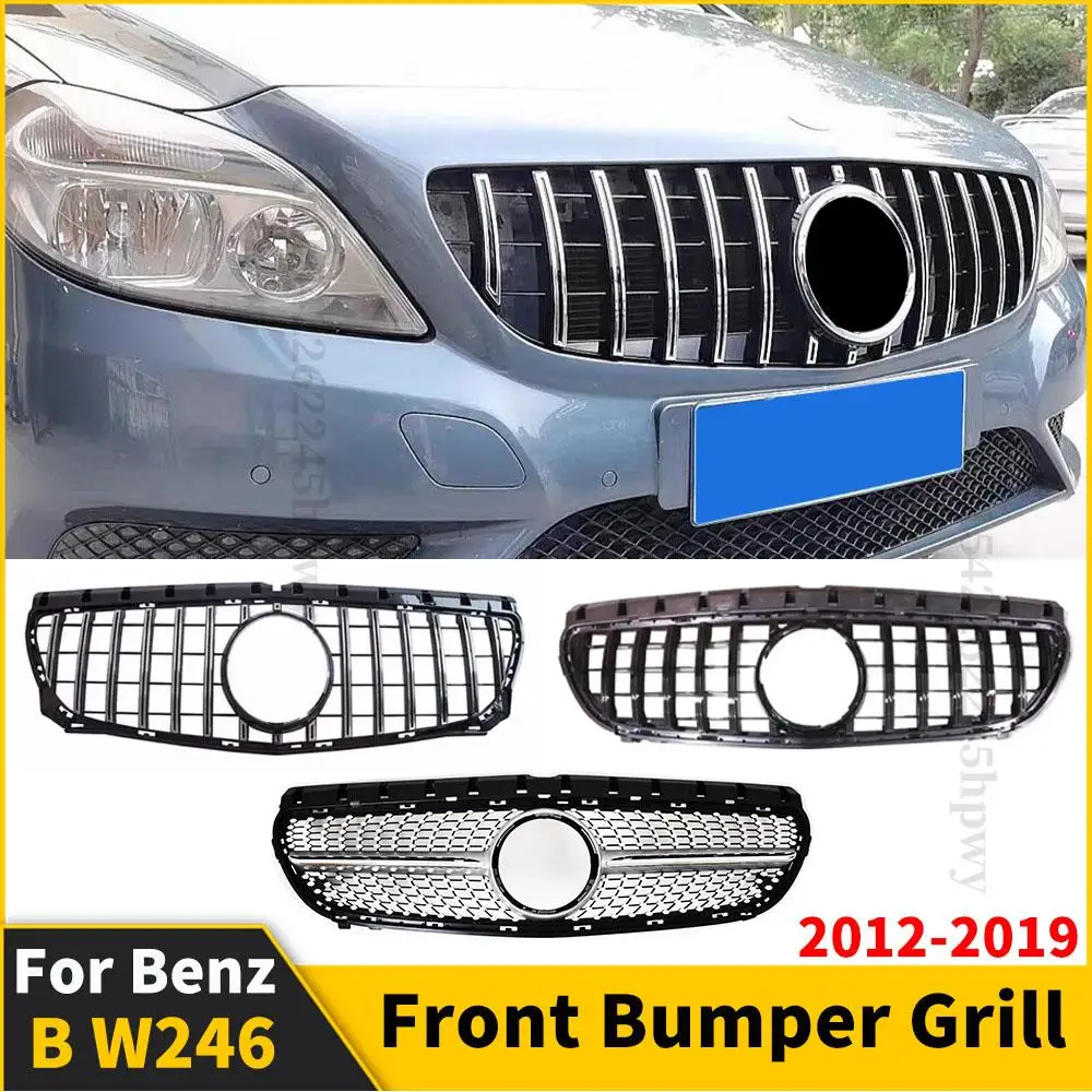 

Hood Mesh Facelift Front Bumper Grille Racing Grill Sport For Mercedes Benz B class W246 2012-2019 Tuning Modification Body Kit