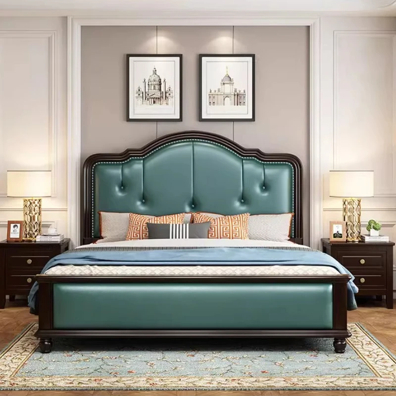 سرير مزدوج فاخر للتخزين على شكل كوين سرير منزلي متين للطالبات سرير مزدوج إسكندنافي أثاث حديث منجد من Letto Matrimoniale