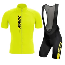 Cycling Clothes Jersey Men Set Mtb Road Bike Uniform Shorts Man RCC MAVIC 2024 Bib Men's Suit Cycle Spring Summer