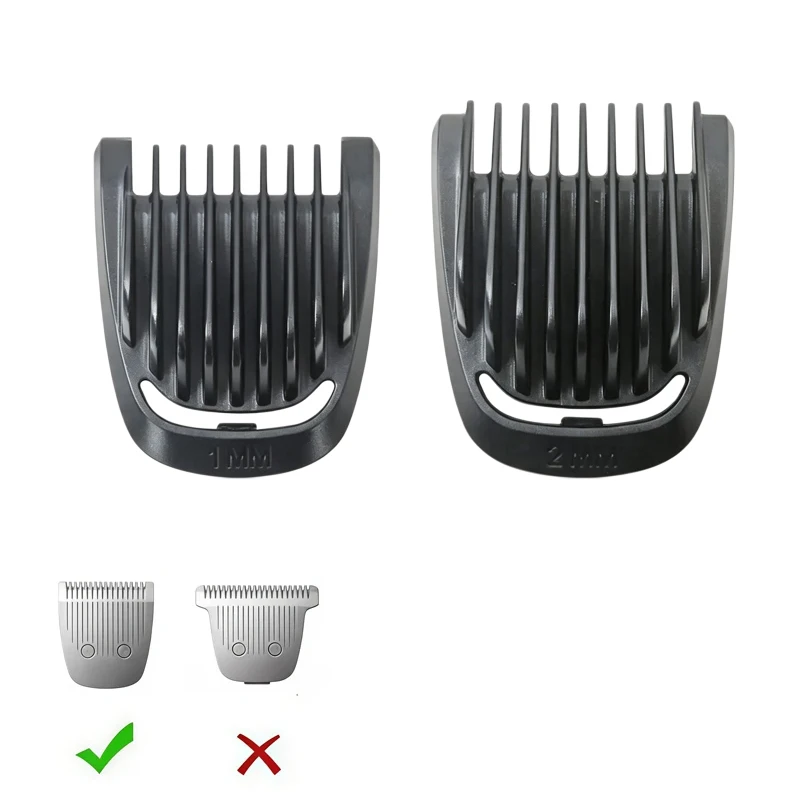 1mm & 2mm Replacement Guide Combs Guards For Philips Norelco Multigroom Trimmer BT5511 MG3750 MG3760 MG5700 MG5750 Hair Clipper
