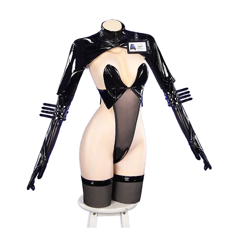 

Anime Azur Lane Mogador Cosplay Costume Women Sexy Leather Bodysuit Sexy Nurse Lingerie Outfits Hallowen Carnival Party Clothes
