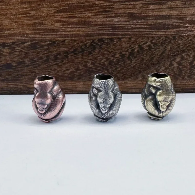 حبات سكين نحاسية ثعبان بيثون ، حبل مظلة خارجي EDC ، حبل منسوج ، أساور باراكورد بانك ، دلايات ، إكسسوارات مجوهرات ، تصنعها بنفسك