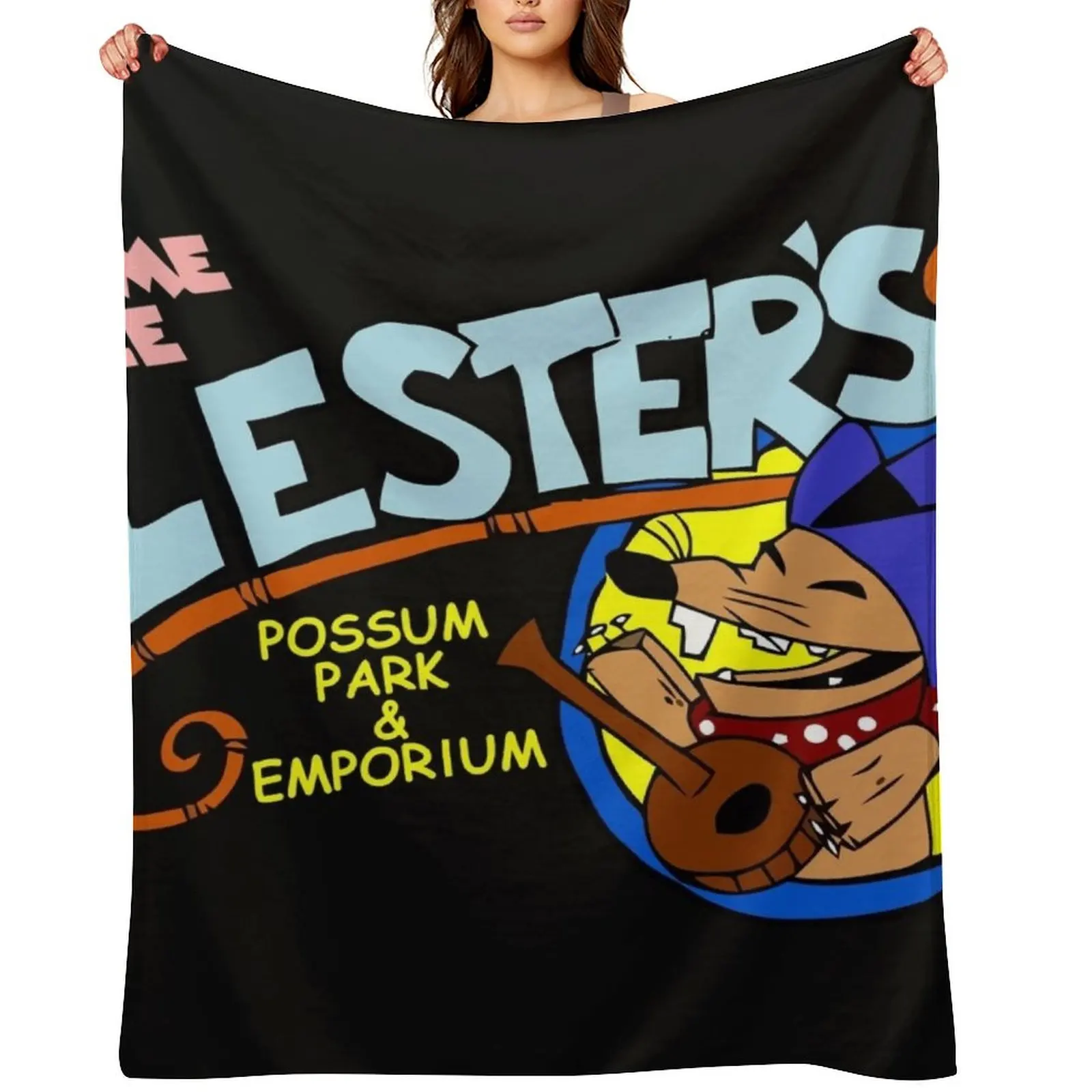 

Men's Lester's Possum Park Popular Throw Blanket manga Giant Sofa halloween Flannels Blankets