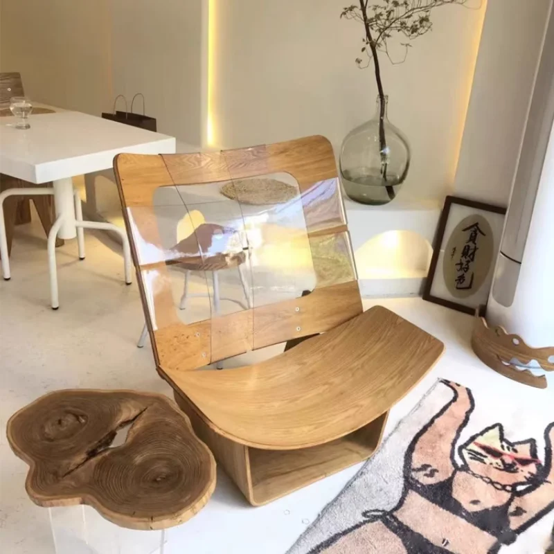 

Sofa Leisure Chair Art Transparent Cream Style Nordic Coffee Living Room Clothing Store Simple Airplane Chair