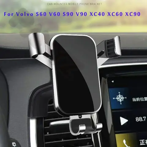 볼보 s60 v60 s90 v90 xc40 xc60 xc90 자동차 스타일링 브래킷 GPS 스탠드 회전식 지원 모바일 액세서리 용 LHD 자동차 전화 홀더