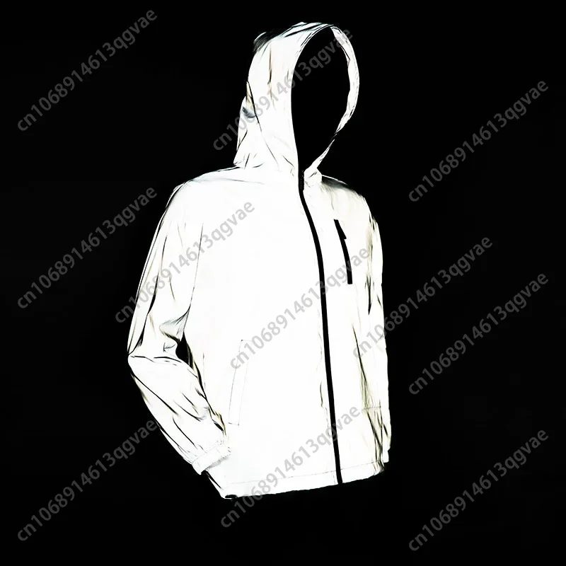 Lucky Shamrock Custom Reflective Jacket Mens Womens Coat Hooded Windbreaker Run Jackets Cycling Hiking Zipper Custom Hoodie