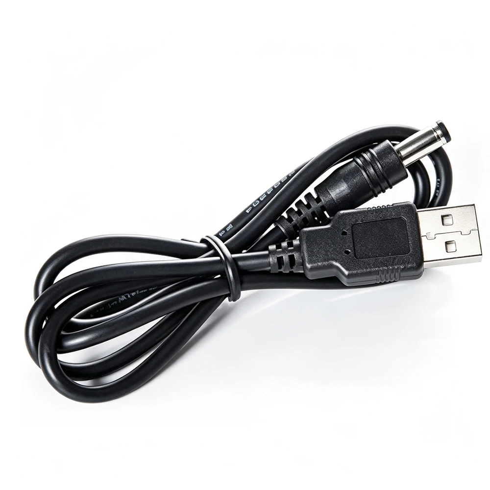 USB to DC Power Cable 5.5x2.1mm 3.5x1.35mm Barrel Plug 1M Pure Copper Core 5V Charging Cord for Router Camera LED Strip MP3