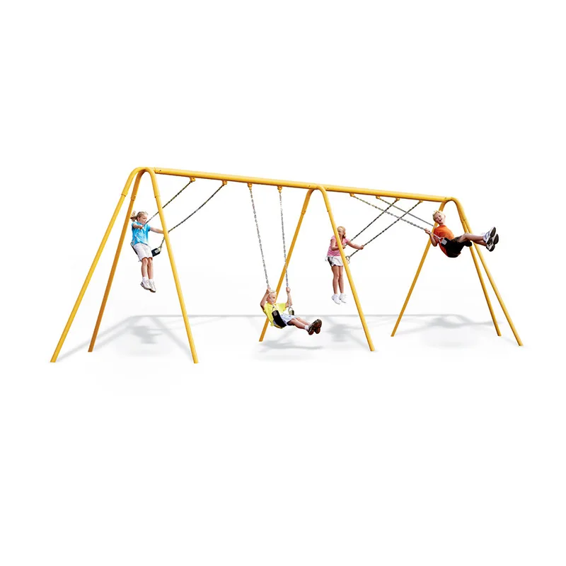 Swing and Slide Combo, 2 in 1 Plastic Playground Equipment for Kindergarten, Outdoor Fun, Durable and Safe Play Set