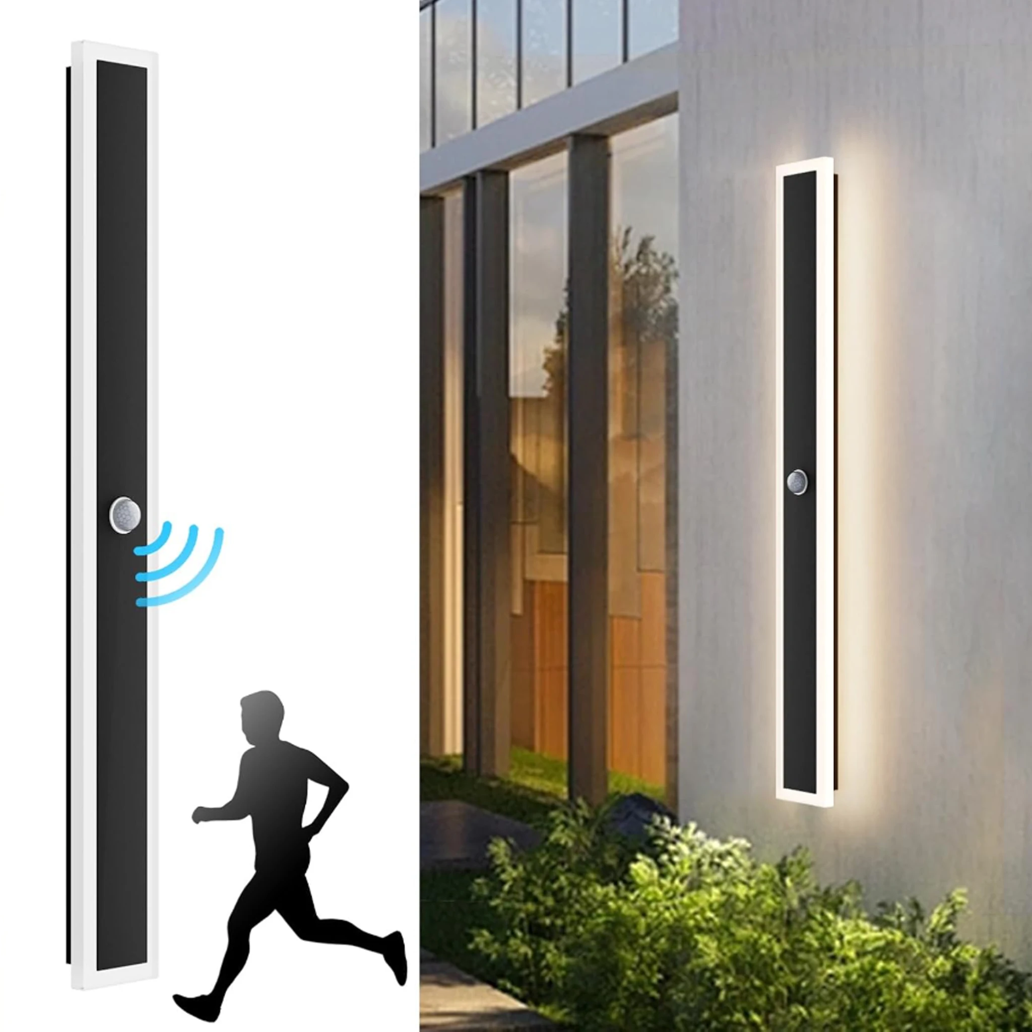 LED Long Outdoor Wall Lamp IP65 Waterproof Wall Light Aluminum Light Garden Villa Porch Sconce Light 110V 220V Sconce Luminaire