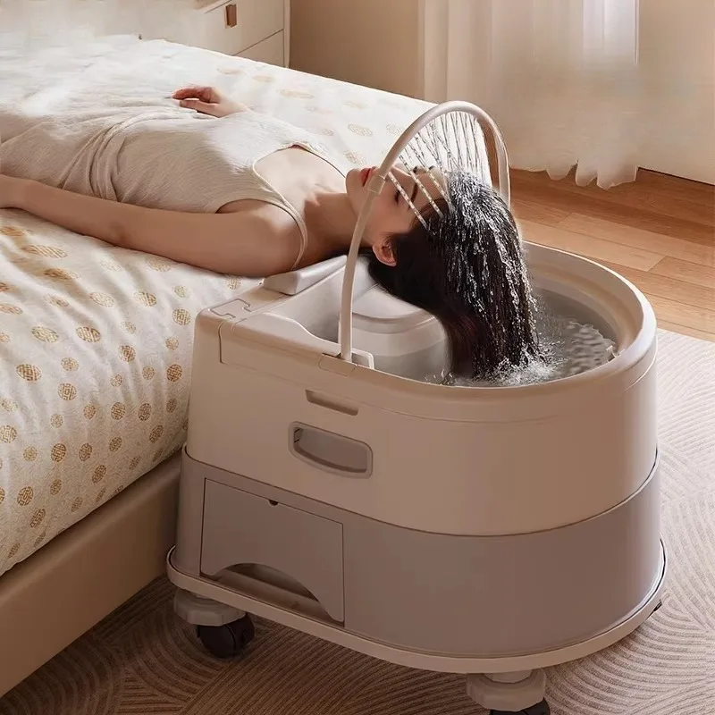 

Shampoo artifact Lying hair washing household flat bed patient head treatment bubble head basin