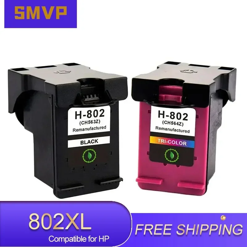 802 XL 802XL Premium Color Black Remanufactured Ink Cartridge For HP Deskjet 1050 1000 2010 1510 2000 2050 3050 J110a Printer