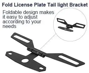 Universal Adjustable Motorcycle License Plate Bracket, Motorcycle License Plate Flipper Motorcycle License Plate Holder for ATV - view 6