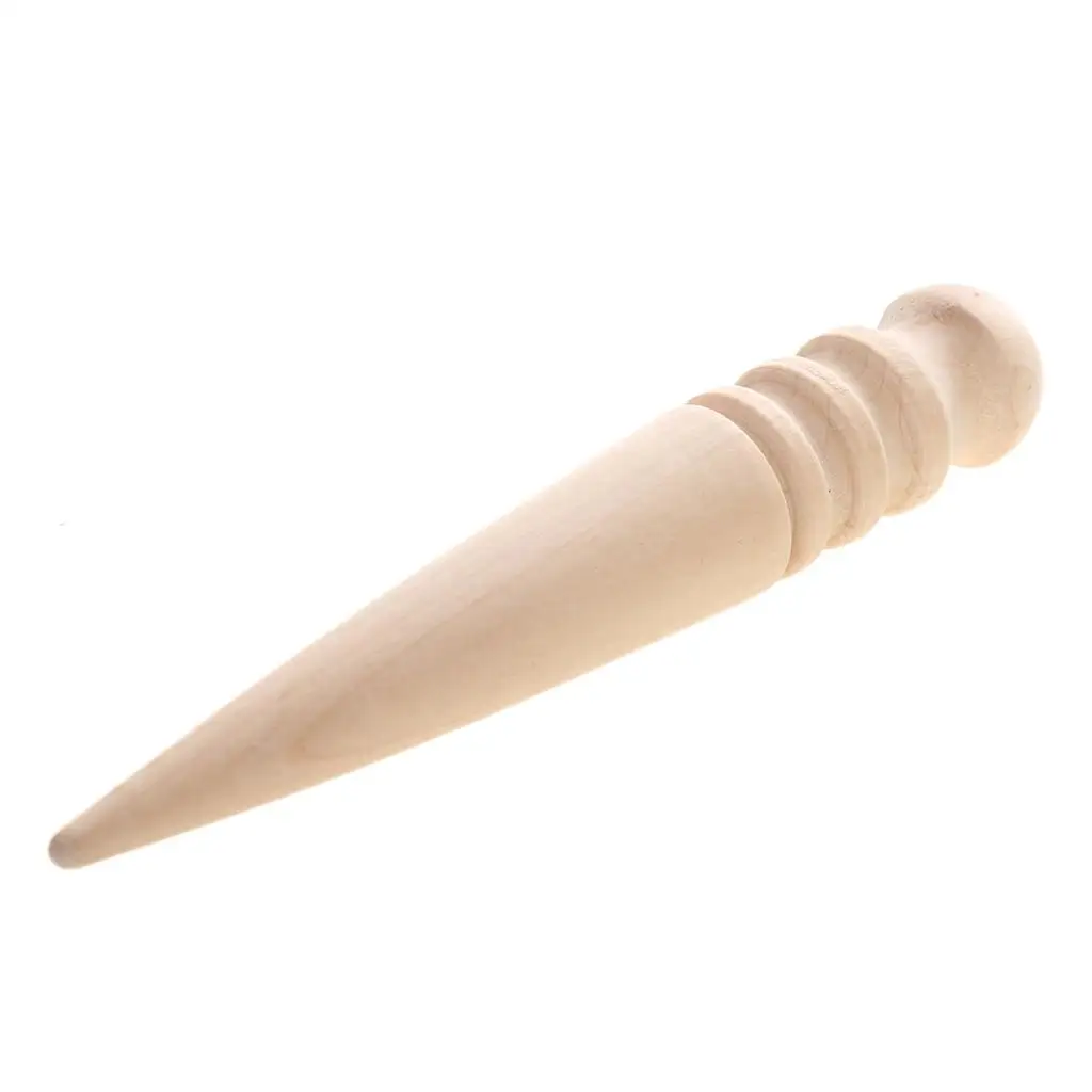 Leather Burnisher Wood Handle Edge Slicker Leathercraft Tools Belt Edge Sanding Stick for Pattern Leather Craft Design