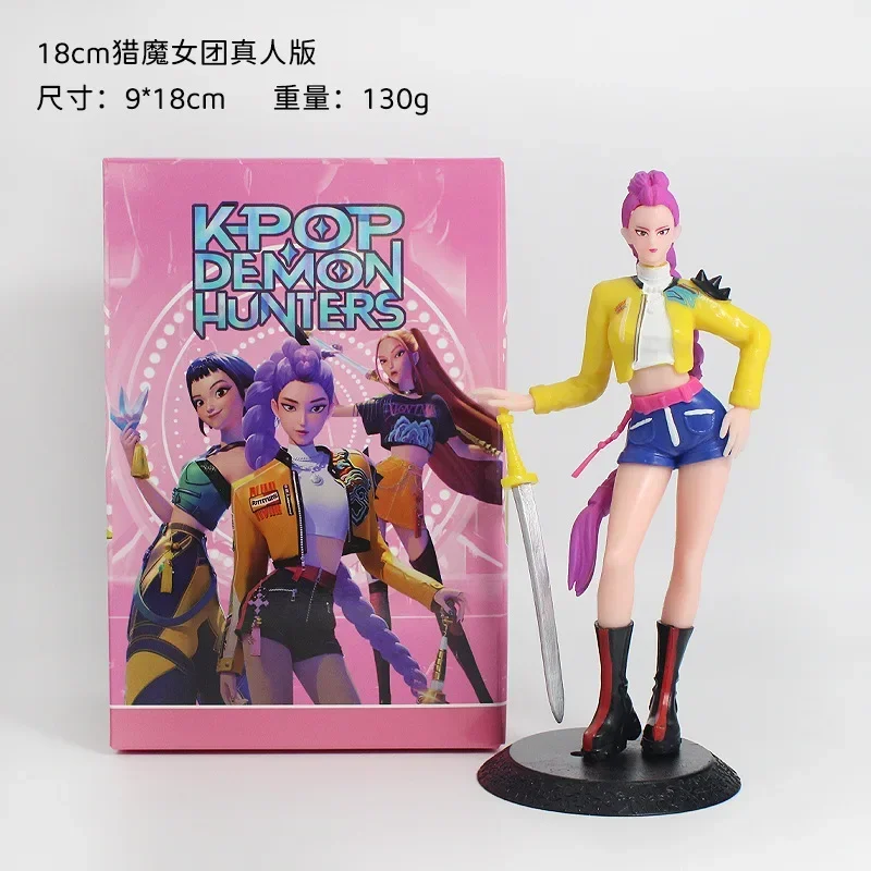 Figurki z grupy dziewczęcej K-Pop Demon Hunter - Gadżety z grup idolów K-Pop, zabawki i ozdoby z postaciami z kreskówek
