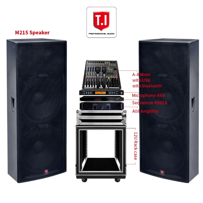 8-inch Low-Frequency Column Speaker, Passive Full-Range PA System for Concert Stage Live Sound Performance Projects