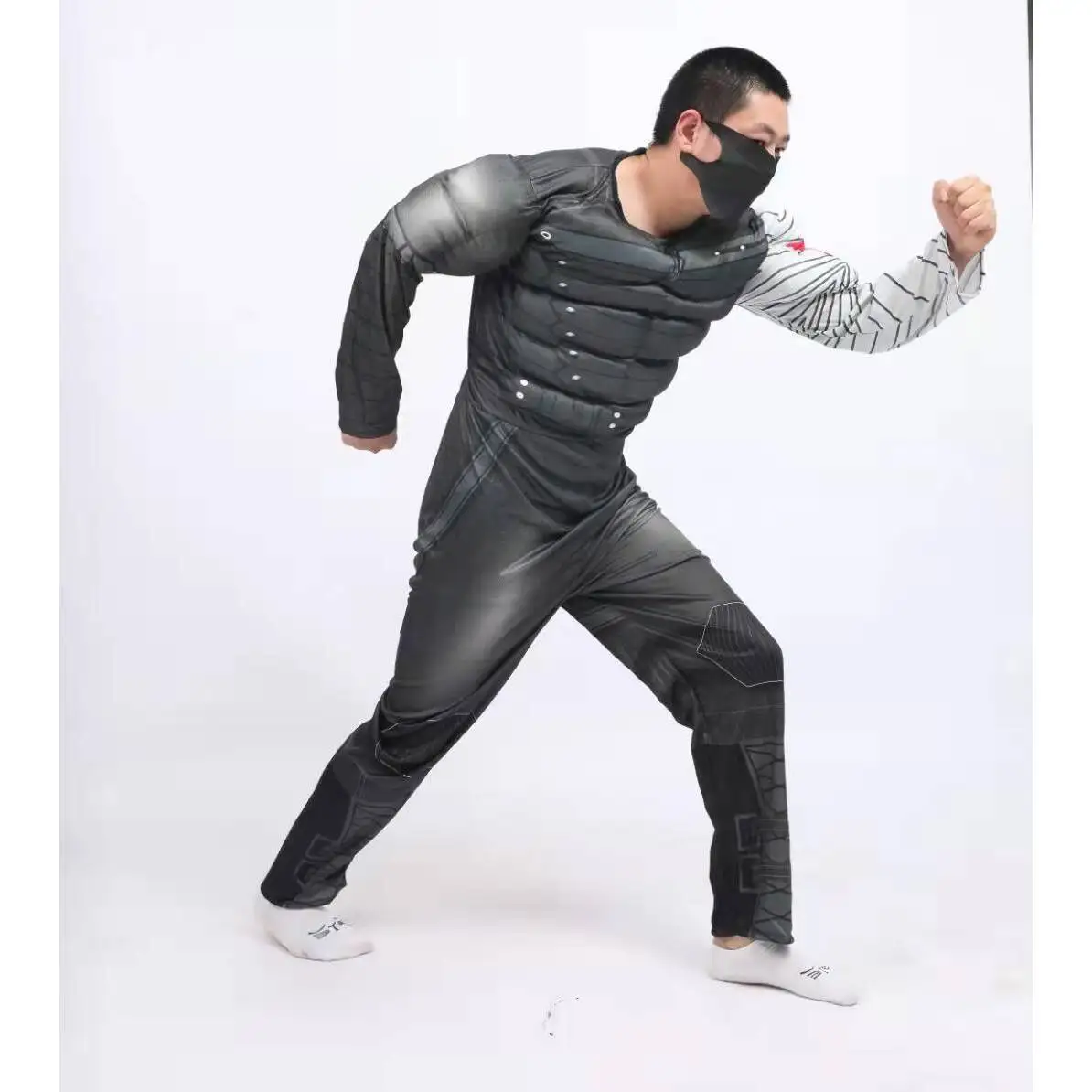 Halloween-kostuum voor volwassenen Wintersoldaat Kapitein Stage Performance-outfit Katoenmateriaal 3%-50% Cositie Lente