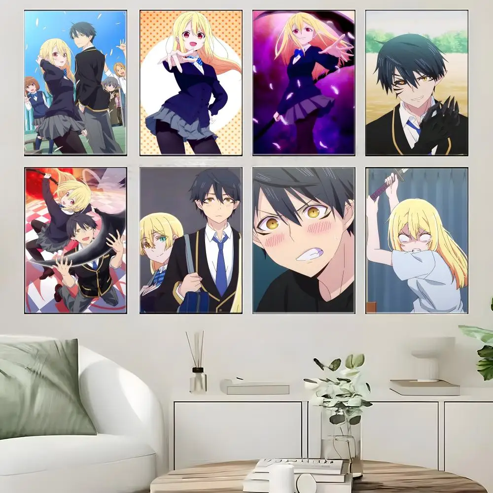 Anime F-Foolish Angel Dances with the Devil Poster  Self-adhesive Art Waterproof Paper Sticker Coffee House Bar Room Wall Decor