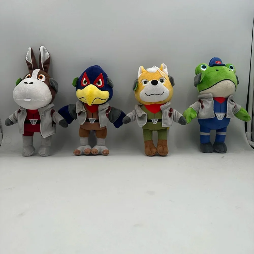 Star Fox Series Plush Toy - Soft Stuffed Figure of Falco Peppy & Slippy Cute Game-Themed Home Decor & Birthday Gift for Fans