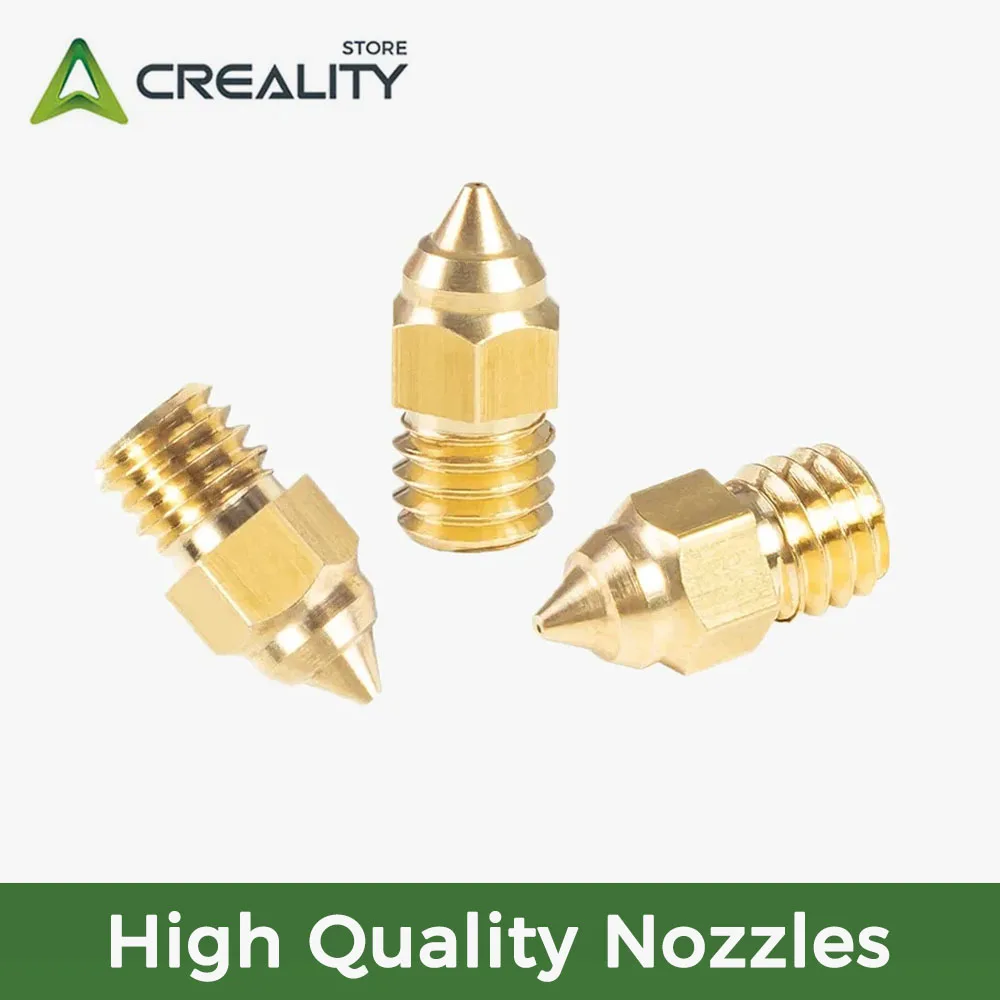 Creality 5 unids/set 0,2/0,4/0,6/0,8/1,0mm extrusora Hotend boquillas de latón accesorios de impresora 3d