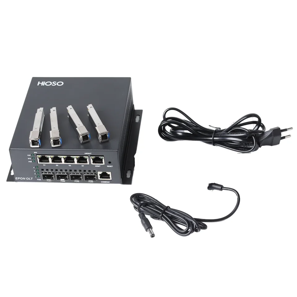 HiOSO HA7004S con Módulos PON 4PON EPON OLT Fabricado en China, Impuestos Incluidos, Ftth Olt 4 Puertos de Uplink Epon Xpon Mini