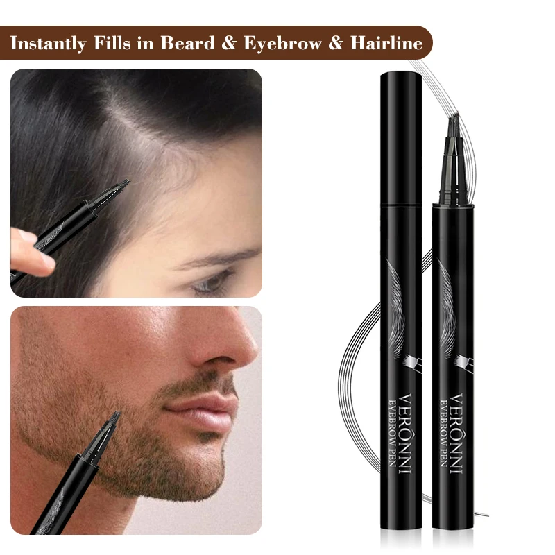 Penna per sopracciglia liquida a 4 colori Impermeabile a prova di sbavature Punta fine Durata Capelli naturali come tratti Facile da usare per principianti Fai da te