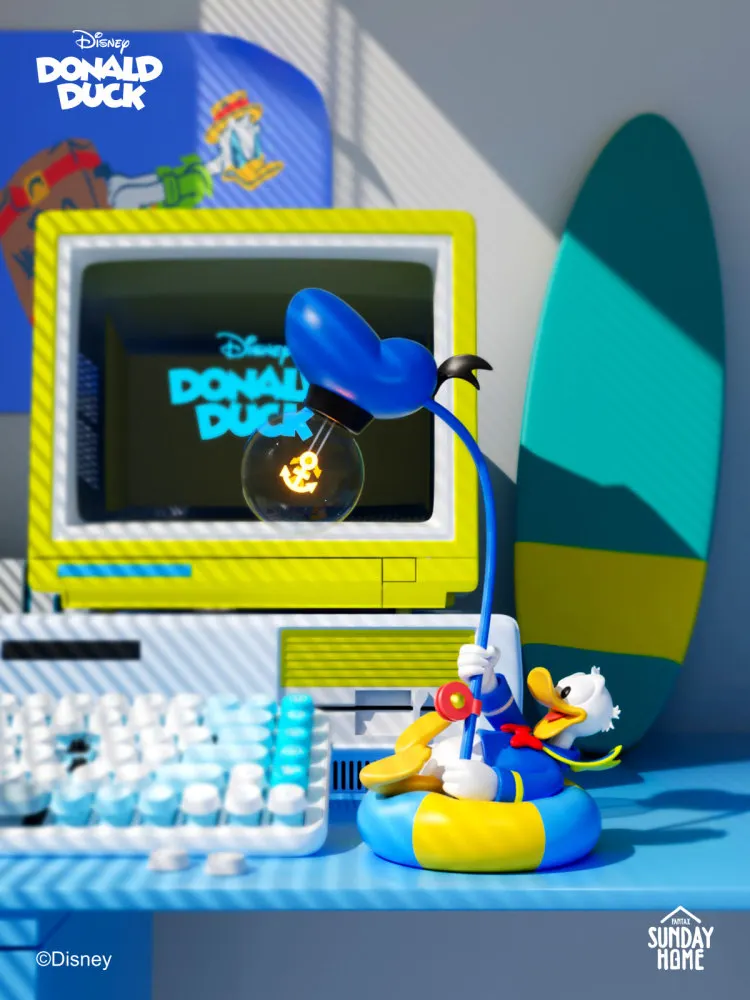 

Donald Duck Fishing Light up Desk Lamp Anime Relief Ornament Customizable Creative Gift Desktop Decor Action Figure Toy
