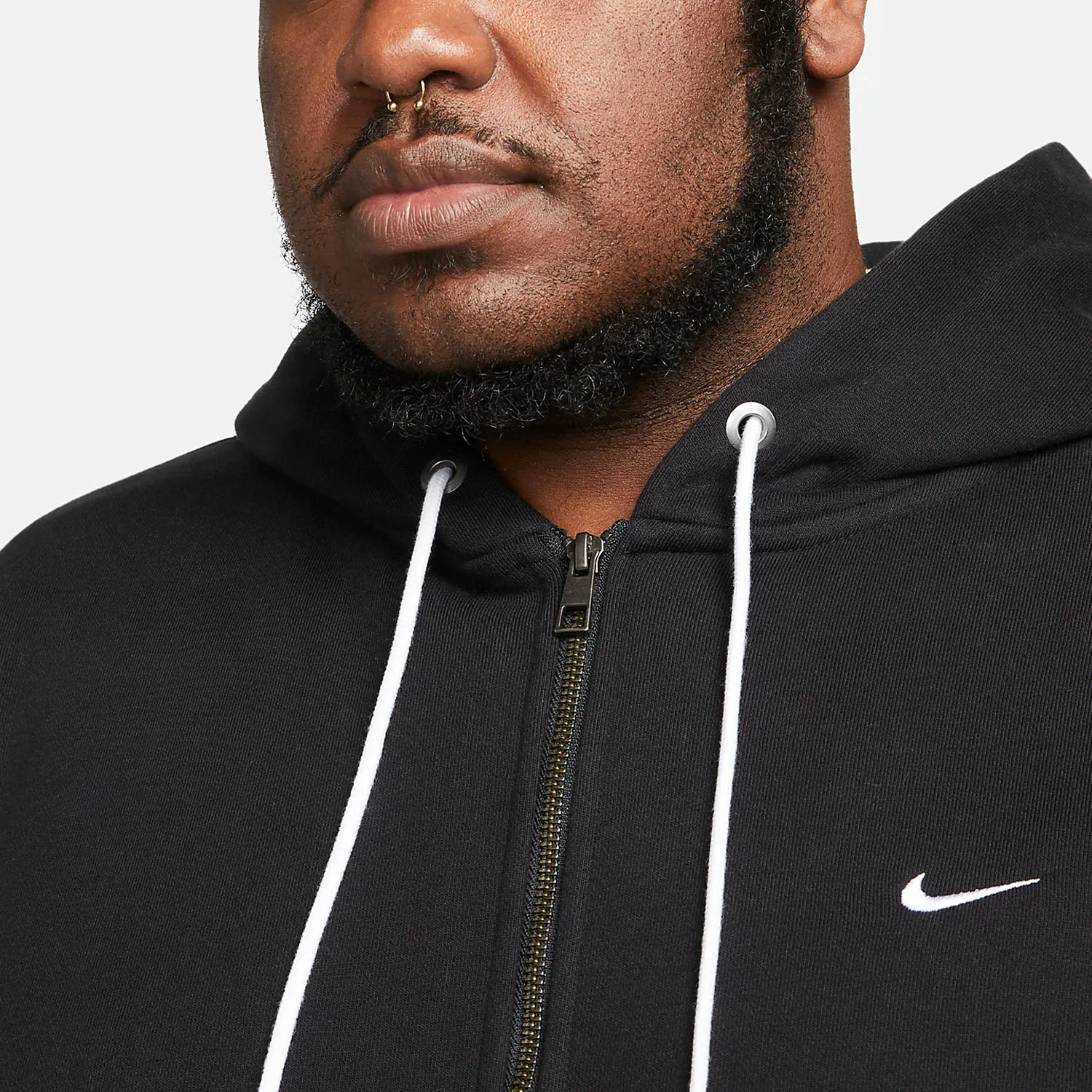 سترة نايك الأصلية Solo Swoosh للرجال ذات غطاء رأس مفتوح من الأمام DR0403-010 #3