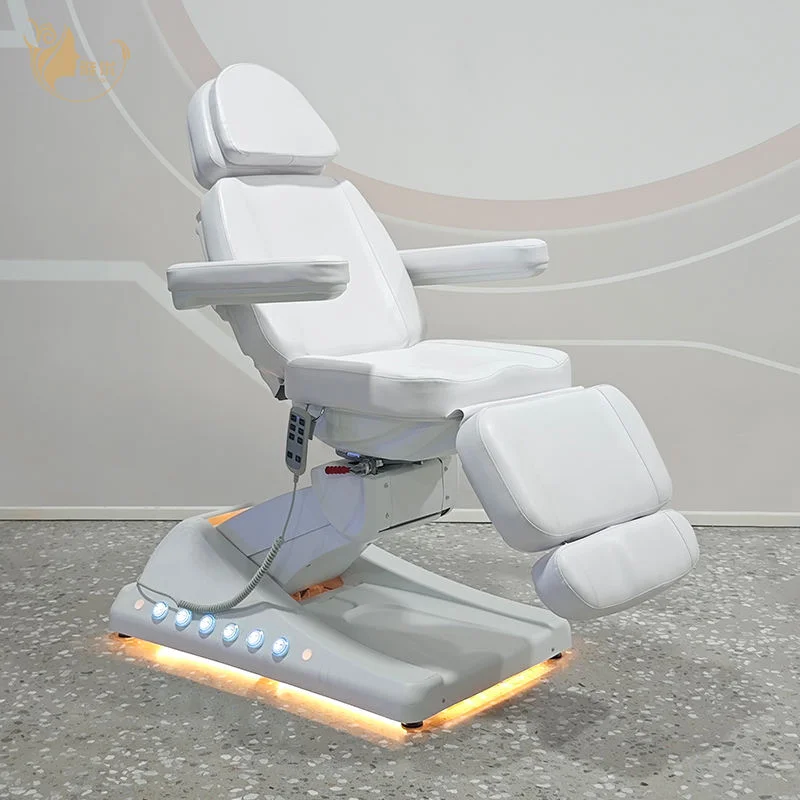 Luxuriöses Design, kommerzieller Massagesessel und elektrischer Massagetisch-Set, professionelles Kosmetikbett für Schönheitssalon mit Memory-Schaum