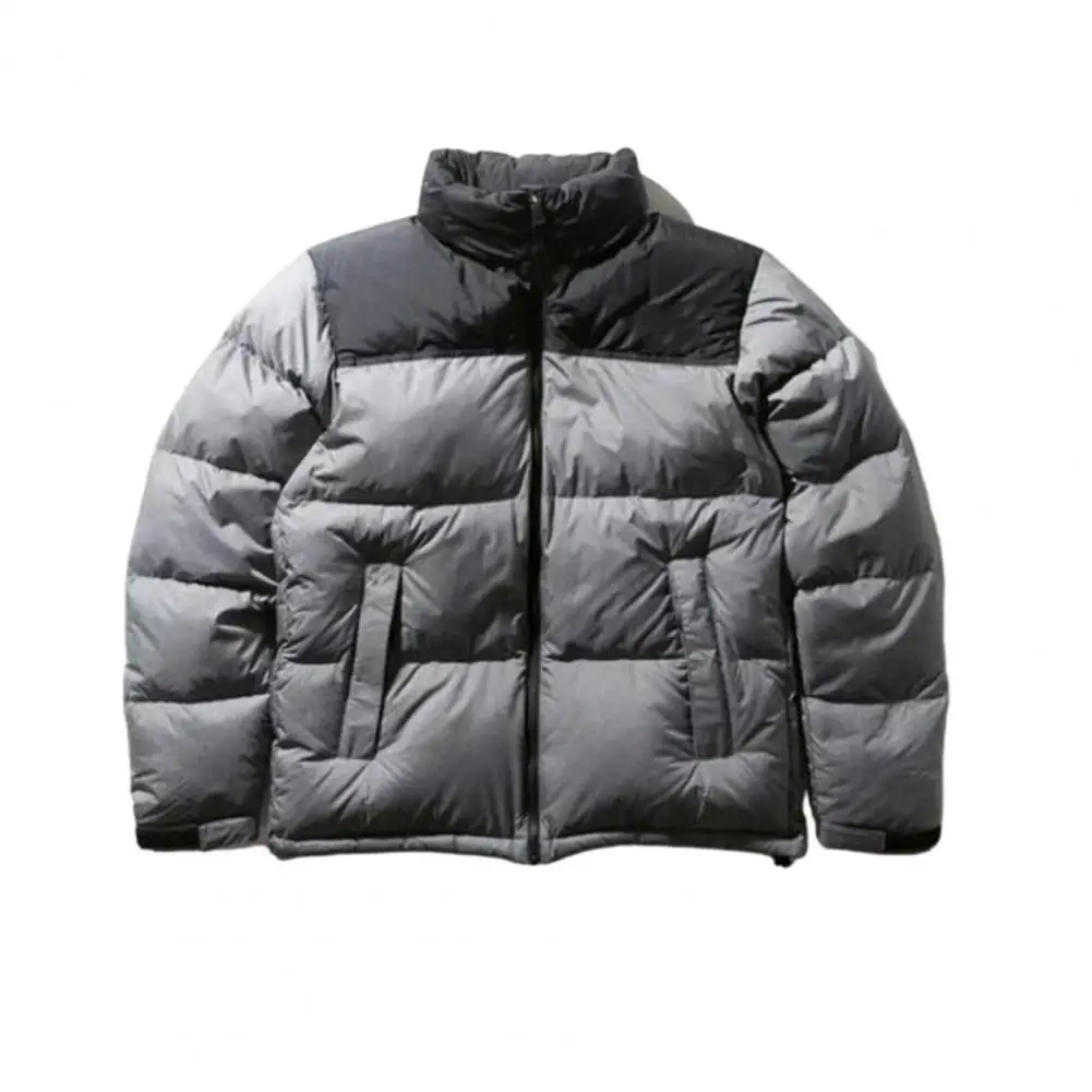 Herren Baumwoll mantel Stehkragen Langarm jacke mit Taschen lose Reiß verschluss leiste wind dichte geste ppte Outwear