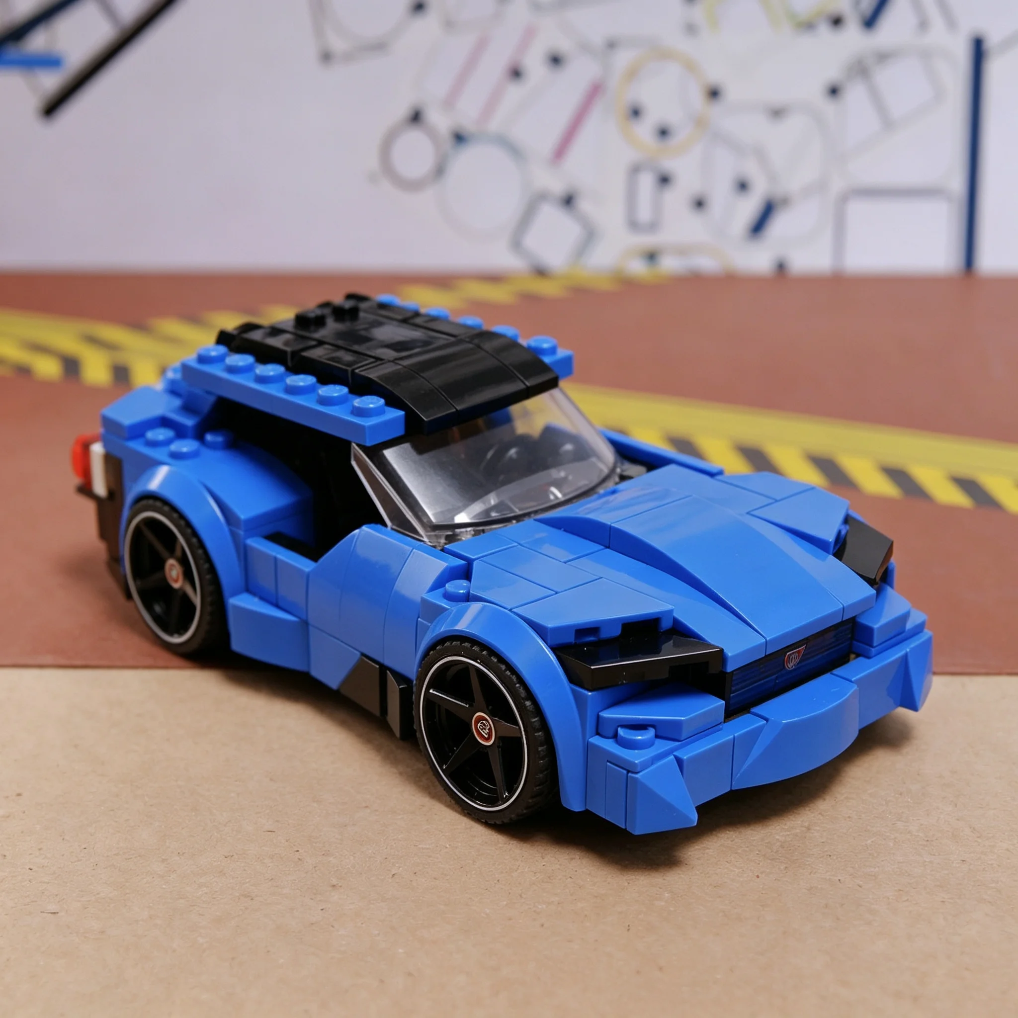239pcs MOC Shooting Brake City Champions Model Building Blocks Architecture DIY Birthday Collection Craft Creative Display Idea