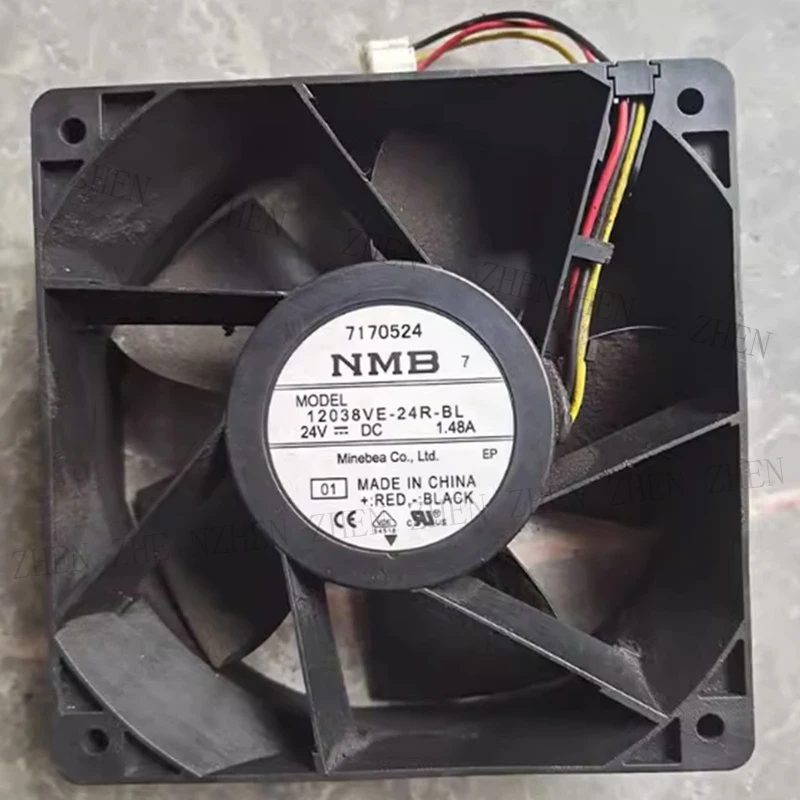 

S New for NMB 12038VE-24R-BL DC24V 1.48A 3-wire inverter cooling fan#QW