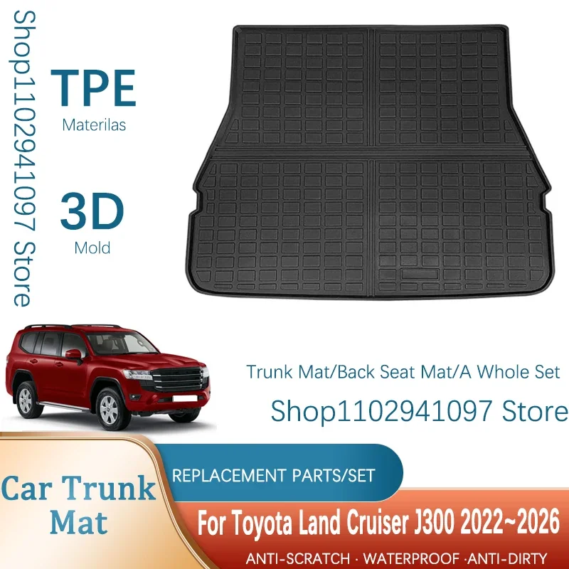 

Car Trunk Mat For Toyota Land Cruiser 300 J300 LC300 2022 2023 2024 2025 2026 Anti-dirty Storage Pad Cargo Liner Car Accessories