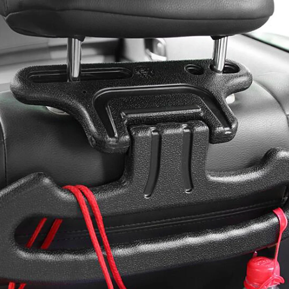 

Coat Hanger for Car Seat Headrest Securely Stores Jackets and Garments Wrinkle Free Travel Solution Black Sturdy ABS