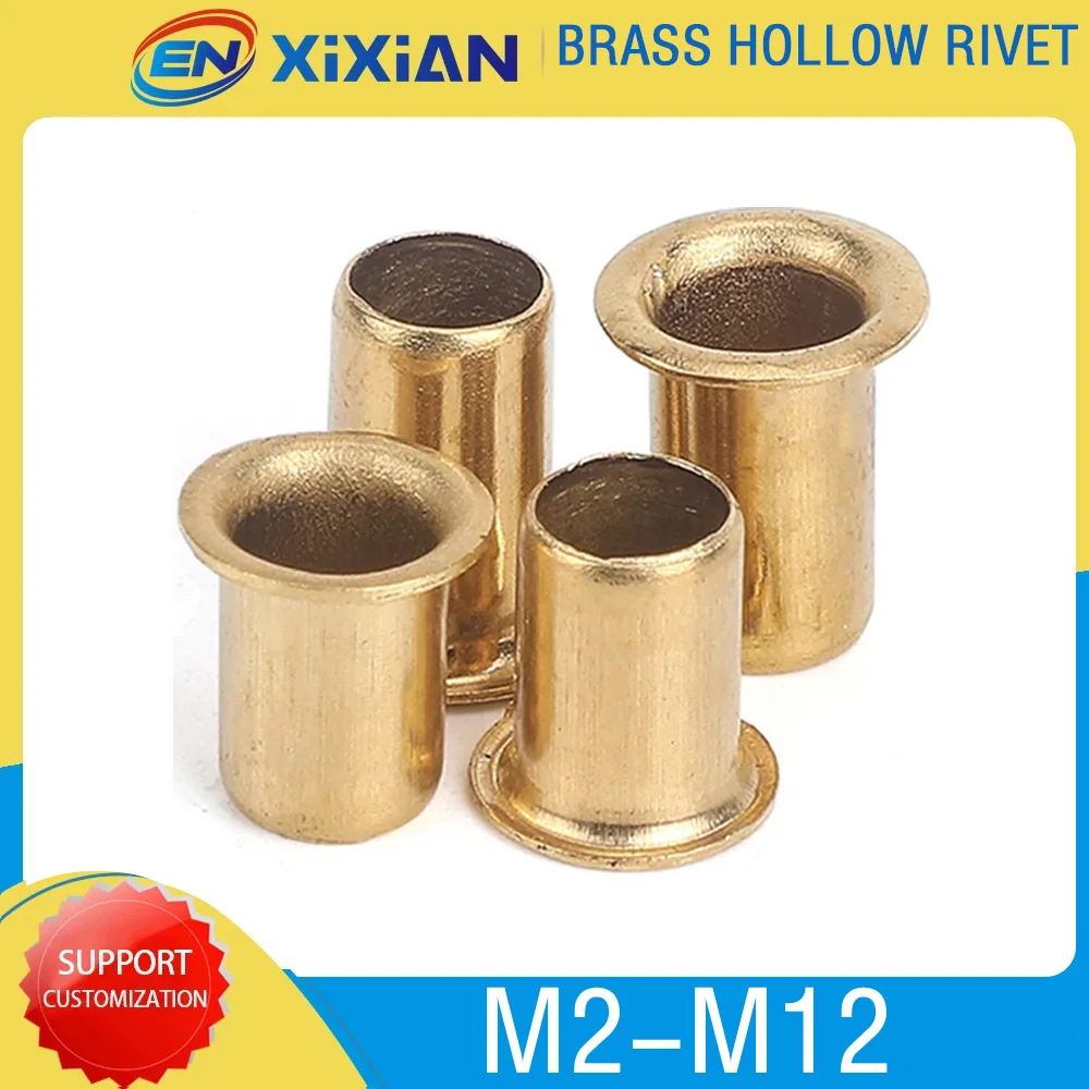 

Brass Hollow Rivet Copper Chicken Eye Circuit Board PCB Nails Through-Hole Tubular Rivet Nuts M0.9 M1.5 M2 M2.5 M3 M4 M5 M6