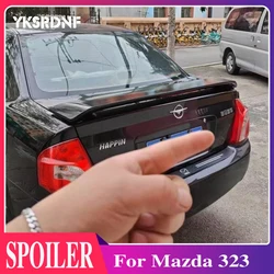 For Mazda 323 Spoiler High Quality ABS Plastic Unpainted Color Rear Roof Spoiler Wing Trunk Lip Boot Cover Car Styling