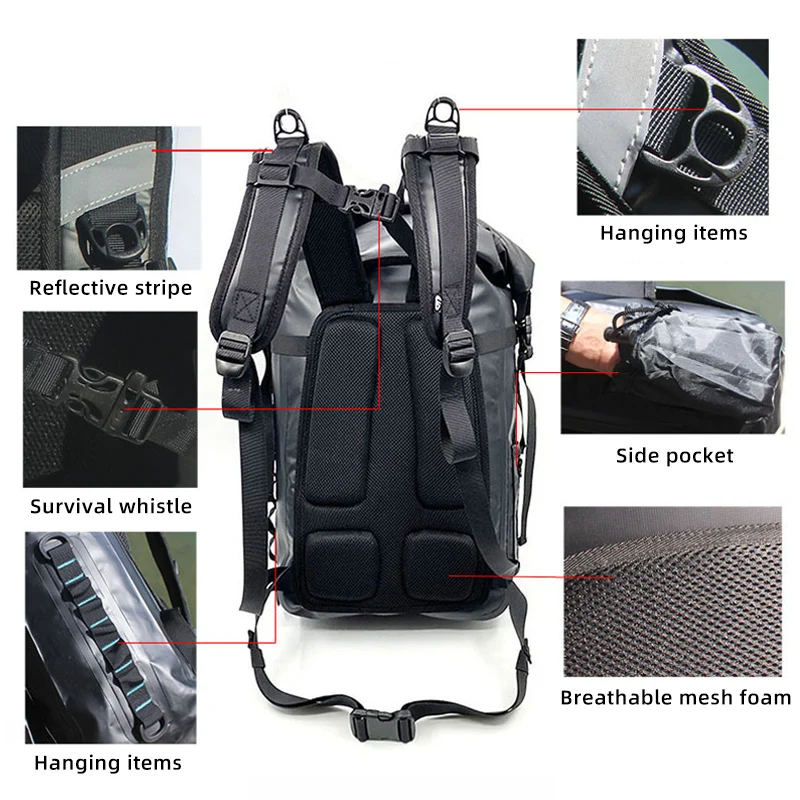 Large Capacity River Tracing Bags Waterproof Backpacks Diving Equipment Fin Bag Swimming Storage Bag Rafting Accessories XM217