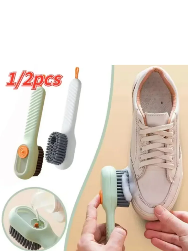 Brosse de nettoyage multifonction pour chaussures, liquide automatique et souple, brosse pour vêtements liquides à Long manche, outils de nettoyage ménager