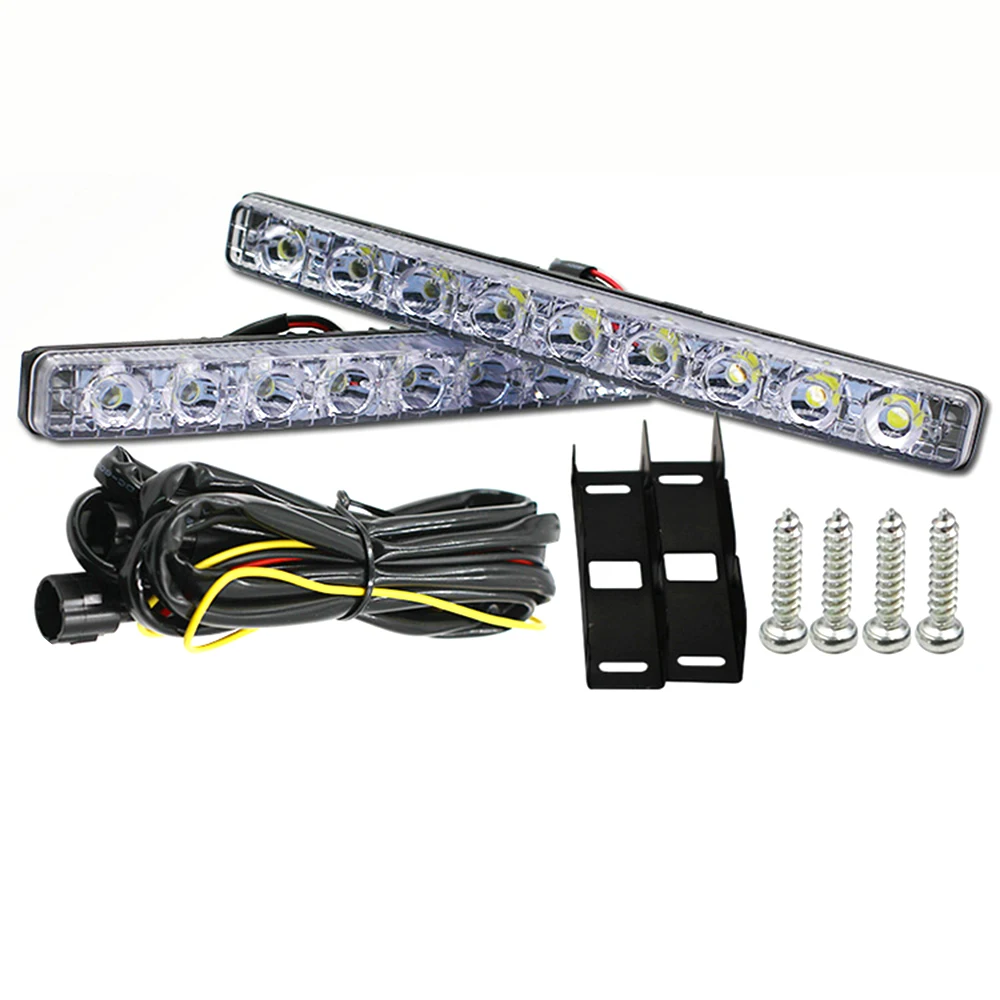 2x 36W LED DRL Światło do jazdy dziennej 9 LED 12V Automatyczne światło dzienne Biały kolor Do samochodowych świateł przeciwmgielnych Światło robocze Światło drogowe Super jasne