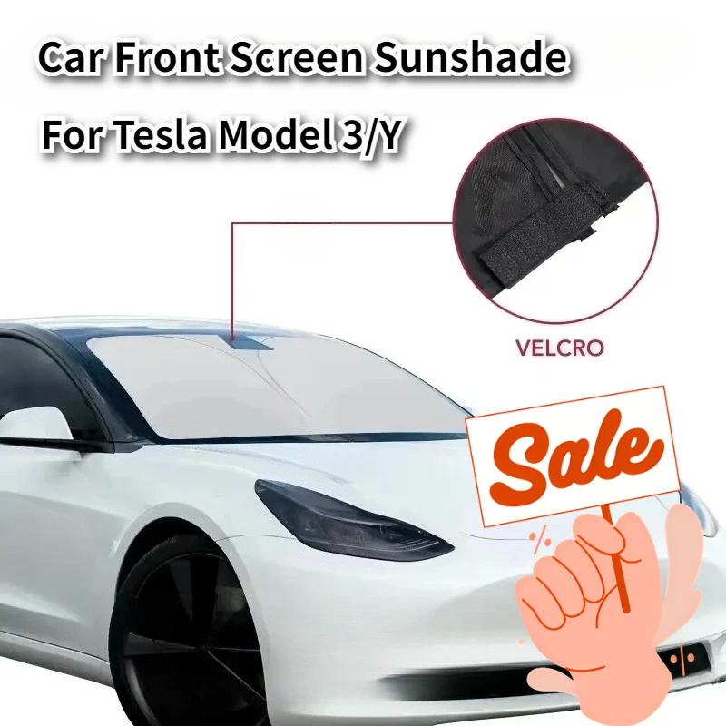 

Для Tesla Model 3/Y 2025 автомобильный передний экран солнцезащитный козырек лобовое стекло автомобиля защита от солнца теплоизоляция летний солнцезащитный козырек оконный козырек