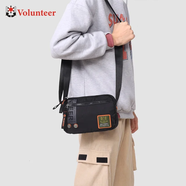 Torby na ramię VOLUNTEER dla mężczyzn 2023 Nowe koreańskie uniwersalne codzienne torby biznesowe dla mężczyzn, wielofunkcyjne torby crossbody 1609-11