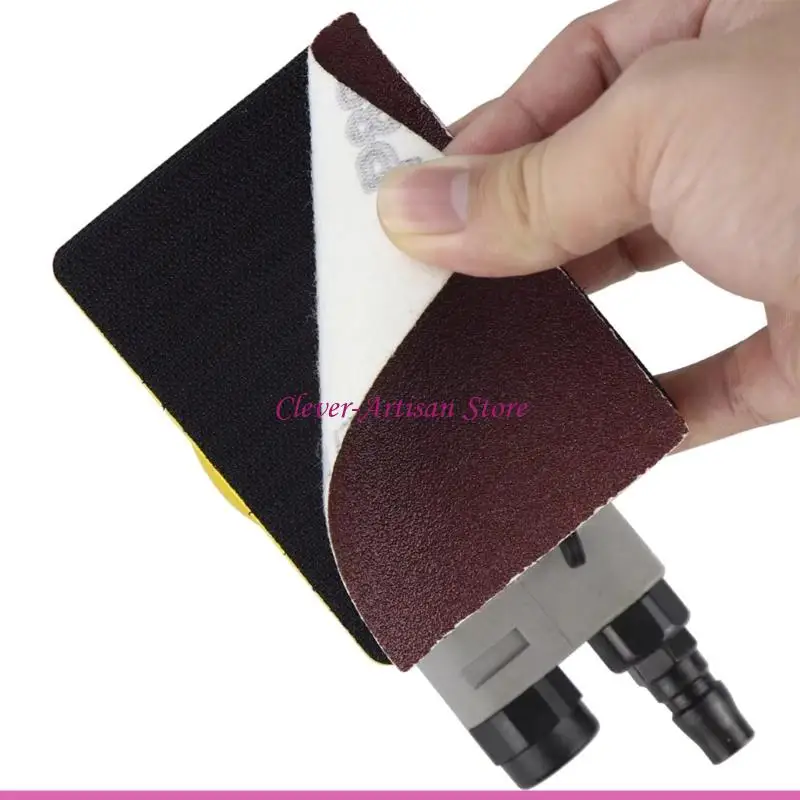 E06B Industrial 75x100mm Square Air Sander Polishing Tool With Ergonomic Handle For Smooth Polishing Work Auto Repair
