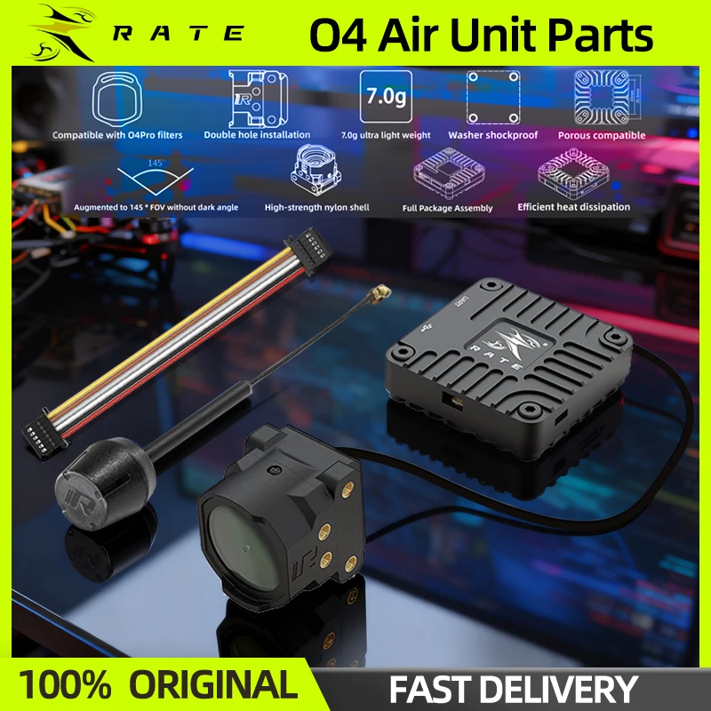

RATE O4 Lite Air Unit CNC KIT Wide-Angle Lens Shell Case Heatsink Aluminum Parts For FPV Drone Quadcopter O4 Air VTX Camera
