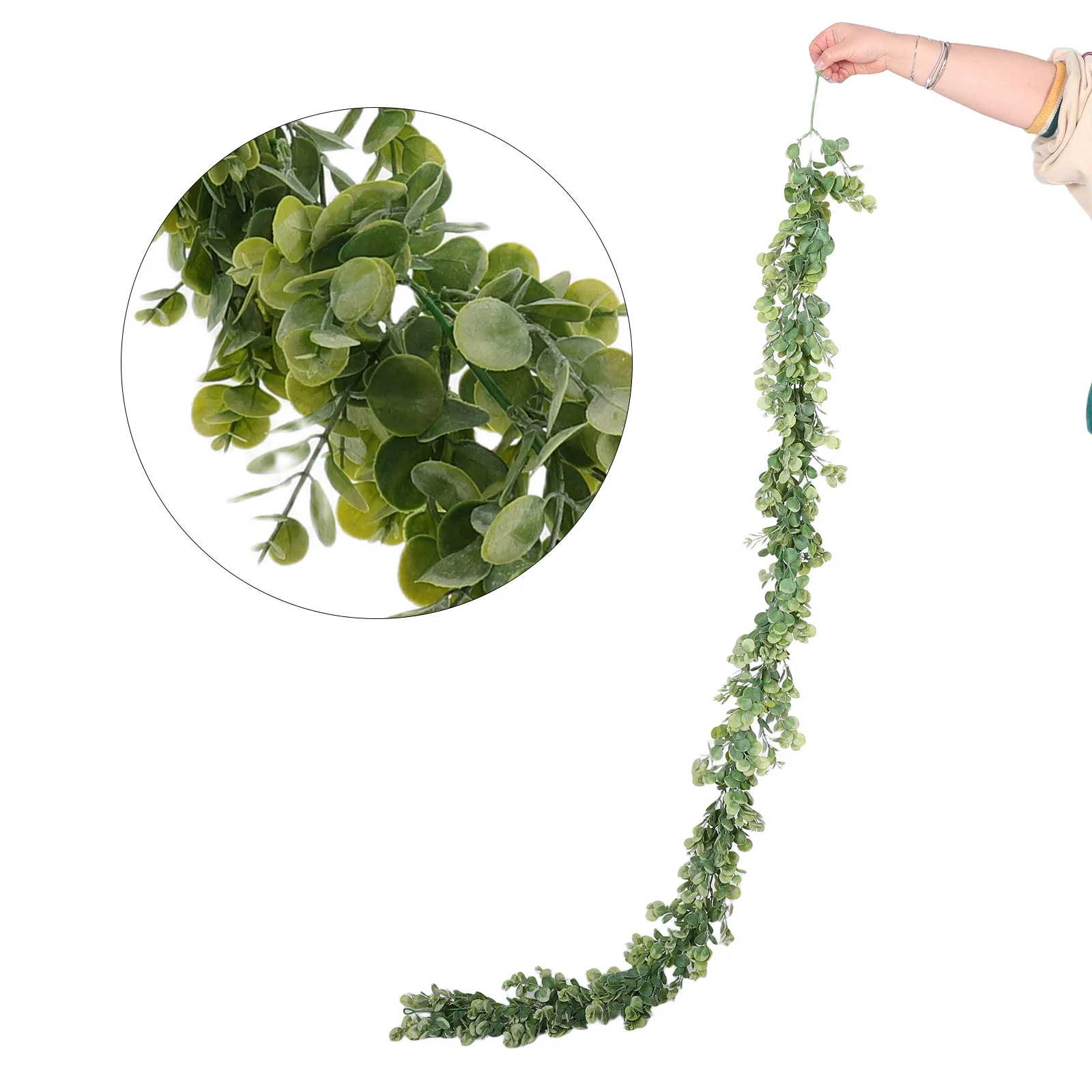 

Artificial Flower Vine Eucalyptus Leaf Decor Home Garland Plastic Plants Decoration