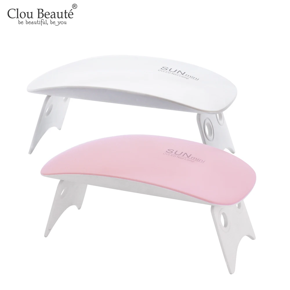 Clou Beaute Portable 6W MINI UV LED Nail Lamp Fast Drying Nail Dryer Gel Polish With USB Charging Professional Manicure Salon