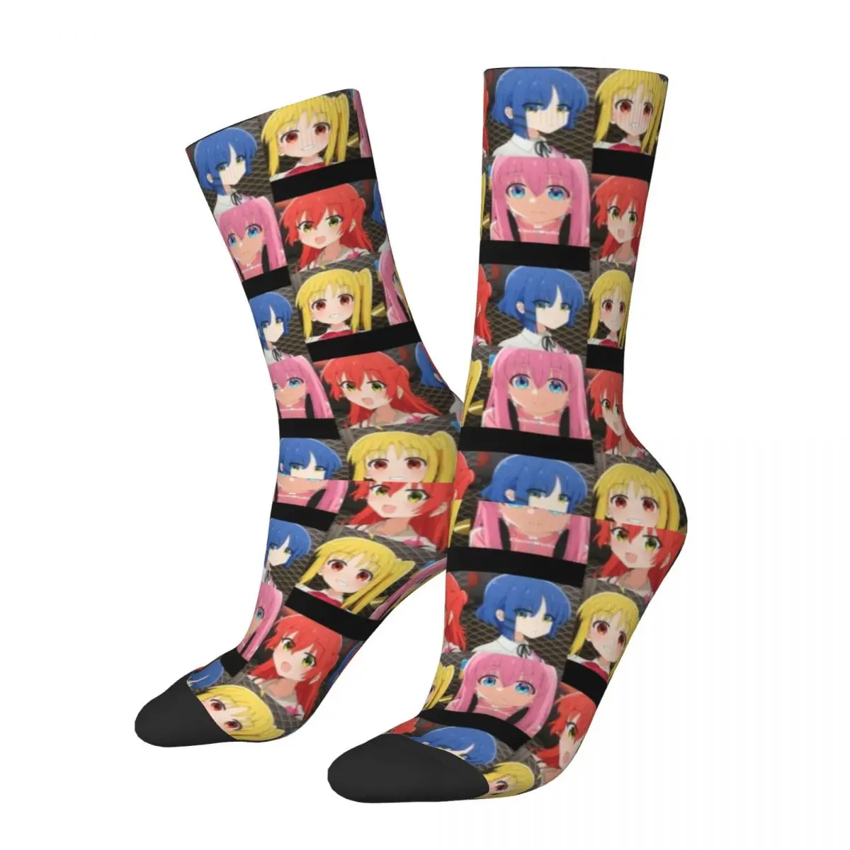 

Autumn Winter Funny Women Men Bocchi The Rock Band Anime Socks Sweat Absorbing Skateboard Socks