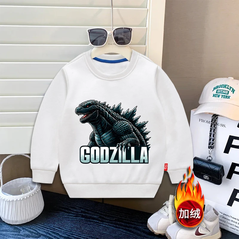 Godzillas Sweatshirt Round Neck Sportwear Outdoor Activity Children Clothing Fashion Thin Boy Birthday Clothes Cute Pullover Top - view 2